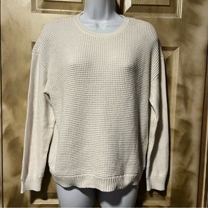 Michale Kors medium crew neck cream waffle sweater